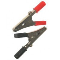NA1016:  Medium Black or Red Alligator Clip with Screw, 2-Pack