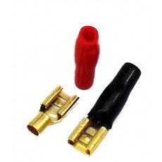 GFD12-63: 12 AWG 1/4" Gold Spade Solderless Crimp Terminal