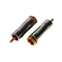 AG1001: GOLD RCA PLUG WITH SILVER COVER, -2Pack, RCA CONNECTOR​ 