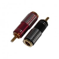 AG1019: 8mm GOLD RCA PLUG, 2-Pack, RCA CONNECTOR​ 