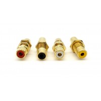 AG1028D: RCA Coupler Jack | Bk,Rd,Wh,Yellow, 