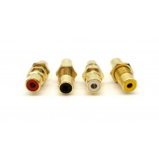 AG1028D: RCA Coupler Jack | Bk,Rd,Wh,Yellow, 