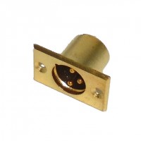 MC1022: GOLD CHASSIS MOUNT 3PIN MALE XLR CONNECTOR