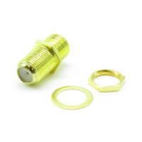 VC1005G: Gold Coupler, F81 Double Female Video Connector