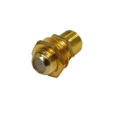 VC1005G: Gold Coupler, F81 Double Female Video Connector