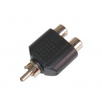 AC1062: RCA PLUG TO DOUBLE RCA JACK, CONNECTOR​ 