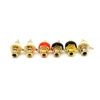 AG1028: Gold Chassis RCA Jacket,  Solder Type, RCA CONNECTOR​ 