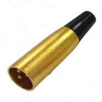 MC1003G: GOLD 3PIN MALE XLR CONNECTOR