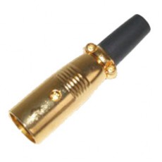 MC1005G: GOLD 3PIN MALE XLR CONNECTOR