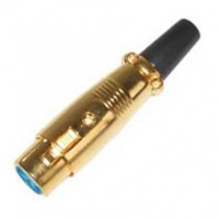 MC1006G: GOLD 3PIN FEMALE XLR CONNECTOR