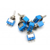 SW1002: Mini Toggle Switch 3 PIN SPDT - ON/OFF/ON AMP-125VAC
