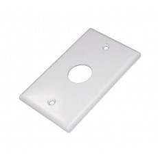 AV112: Single round hole wall plate (XLR chassis or F connector)