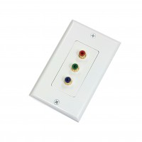 AV106G: Triple RCA Jack decora wall plate