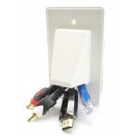 AV120: 1-Gang Recessed Low Voltage Cable Pass Through Wall Plate