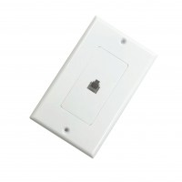 AV130D: Single modular jack Fake decora wall plate