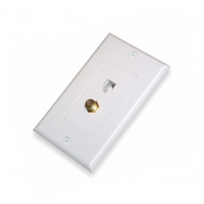 AV132G: 1*Phone Jack+1*F-81 decora wall plate