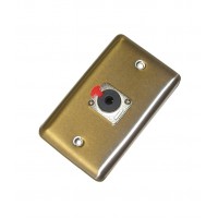 CAT-6.35: Single 6.35mm Female Metal Stainless Steel wall plate