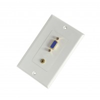 CAT-VGA3.5S: VGA F + 3.5 Mini Stereo F decora wall plate