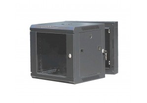 CAT100UD-06UBK: 6U Rear-Hinged Wall Mountable Cabinet Networking