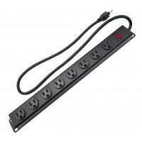 CAT106-8: 8 Outlets Rack-able Mount Power Strip cETL Listed