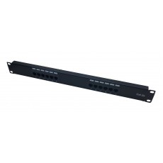 CAT12-5: 12-Port 1U Rack Mountable Patch Panel for CAT5E