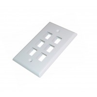 CAT503-6: 6 holes wall plate for CAT5/6