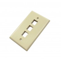 CAT503IV-3: 3 hole wall plate for CAT5/6