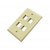 CAT503IV-4: 4 hole wall plate for CAT5/6