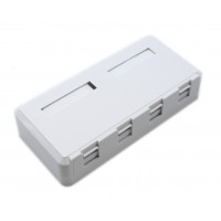 CAT-504: Four Port Surface Mount Box for Keystone Insert