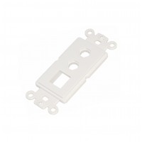 CAT504-K2C: 1 Keystone & 2 F Connectors decora insert plate