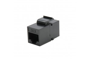 CAT-760: CAT6 Inline Coupler w/ Keystone Latch (Bk / White)