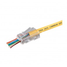 PH114L6-8 : RJ45 Pass Through Connectors for CAT6 cable,100-Pack