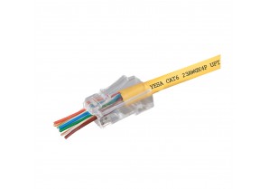 PH114L6-8 : RJ45 Pass Through Connectors for CAT6 cable,100-Pack