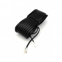 TC6013-15: 15FT TEL Line Extension cord, Black, White