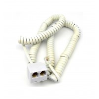 TC6020-25W (25FT ONLY) : Splitter with 15FT,25FT TEL Coiled Exte