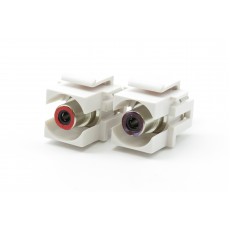 CAT-513C2: Audio Coupler Insert (Bk,Rd), 2pcs/Pack