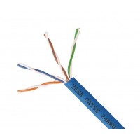 CAT5EA-1000: SOLID 24AWG x 4C UTP CABLE 1000FT,BLUE ONLY