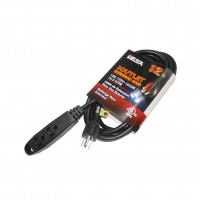 CA1032-12: 12FT, 3 Outlet Extension Cord cUL Listed 