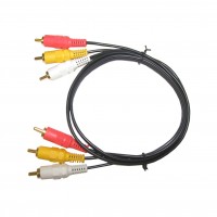 CA1065: 3FT TO 25FT, GOLD A/V CABLE, 3 RCA TO 3 RCA
