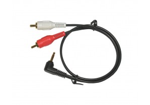 CA1075A: 3FT ONLY , GOLD 2RCA PLUG TO 3.5mm ANGLED STEREO CABLE 