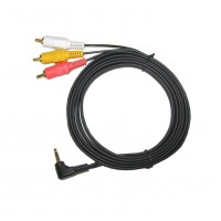 CA1076: 3FT -12FT, GOLD 3RCA PLUG TO 3.5mm ST