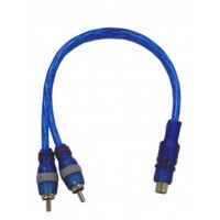 PPAY1BL: RCA Y Cable 1FT, One female to Two male