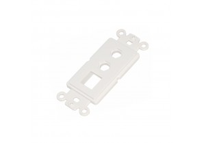 CAT504-K2C: 1 Keystone & 2 F Connectors decora insert plate 