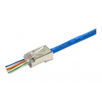 PH114L5-8M: RJ45 Metal Shielded Pass Through plug for CAT5e 
