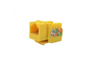 CAT-500EP: Puch Down Type CAT-5E Keystone Jack(Bk,Bl,Rd,Wh,Yel)