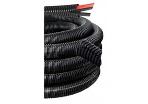 AS1021-050: 3/4" 0GA Split Loom Flexible Tubing 50FT Black
