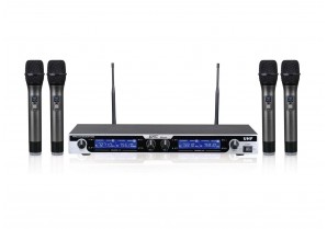 PPA41: 4-Channel UHF Wireless Microphone System, Digital Display